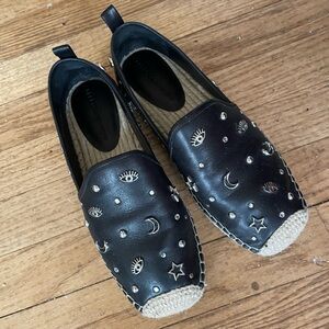 Rebecca Minkoff Black Studded Espadrilles